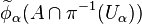 \widetilde \phi _{\alpha }(A\cap \pi ^{{-1}}(U_{\alpha }))