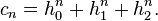 c_{n}=h_{0}^{n}+h_{1}^{n}+h_{2}^{n}.