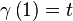 \gamma \left(1\right)=t