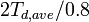 2T_{{d,ave}}/0.8