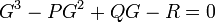 G^{3}-PG^{2}+QG-R=0