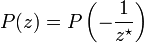 P(z)=P\left(-{1 \over z^{\star }}\right)