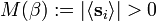 M(\beta ):=|\langle {\mathbf  {s}}_{i}\rangle |>0