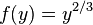 f(y)=y^{{2/3}}