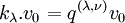 k_{{\lambda }}.v_{0}=q^{{(\lambda ,\nu )}}v_{0}