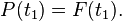 P(t_{1})=F(t_{1}).