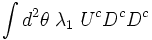 \int d^{2}\theta \;\lambda _{1}\;U^{c}D^{c}D^{c}