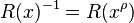 R(x)^{{-1}}=R(x^{{\rho }})