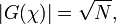 |G(\chi )|={\sqrt  {N}},