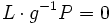 L\cdot g^{{-1}}P=0