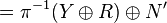 =\pi ^{{-1}}(Y\oplus R)\oplus N'