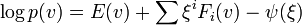 \log p(v)=E(v)+\sum \xi ^{i}F_{i}(v)-\psi (\xi )