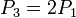 P_{3}=2P_{1}