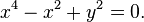 x^{4}-x^{2}+y^{2}=0.