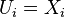 U_{i}=X_{i}