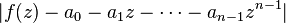 |f(z)-a_{0}-a_{1}z-\cdots -a_{{n-1}}z^{{n-1}}|