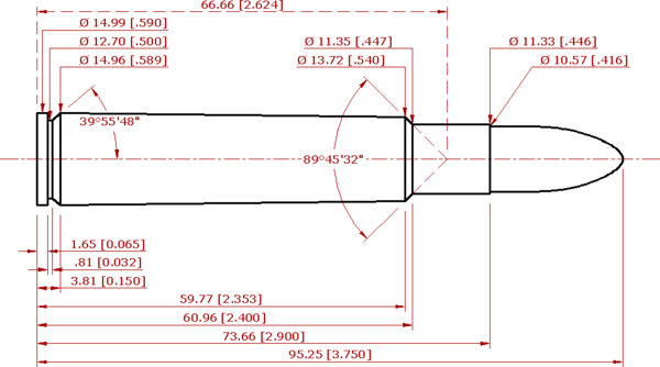 416 Rigby Cartridge Schematic