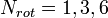 N_{{rot}}=1,3,6