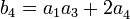 b_{4}=a_{1}a_{3}+2a_{4}^{{}}