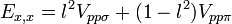 E_{{x,x}}=l^{2}V_{{pp\sigma }}+(1-l^{2})V_{{pp\pi }}