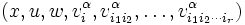 (x,u,w,v_{{i}}^{{\alpha }},v_{{i_{{1}}i_{{2}}}}^{{\alpha }},\ldots ,v_{{i_{{1}}i_{{2}}\cdots i_{{r}}}}^{{\alpha }})\,