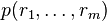 p(r_{1},\dots ,r_{m})