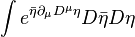 \int e^{{{\bar  \eta }\partial _{\mu }D^{\mu }\eta }}D{\bar  \eta }D\eta \,