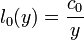 l_{0}(y)={\frac  {c_{0}}{y}}