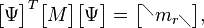 {\begin{bmatrix}\Psi \end{bmatrix}}^{{T}}{\begin{bmatrix}M\end{bmatrix}}{\begin{bmatrix}\Psi \end{bmatrix}}={\begin{bmatrix}^{\diagdown }m_{{r\diagdown }}\end{bmatrix}},