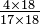 {\tfrac  {4\times 18}{17\times 18}}