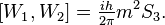 [W_{1},W_{2}]={\tfrac  {ih}{2\pi }}m^{2}S_{3}.