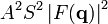 A^{{2}}S^{{2}}\left|F({\mathbf  {q}})\right|^{{2}}