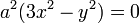 a^{2}(3x^{2}-y^{2})=0\,