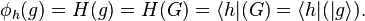  \phi_h(g) = H(g) = H(G)=\langle h|(G) = \langle h|(
|g\rangle). 