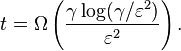 t=\Omega \left({\frac  {\gamma \log(\gamma /\varepsilon ^{2})}{\varepsilon ^{2}}}\right).