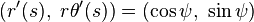 (r'(s),\ r\theta '(s))=(\cos \psi ,\ \sin \psi )