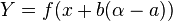 Y=f(x+b(\alpha -a))\ 