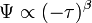 \Psi \propto (-\tau )^{{\beta }}