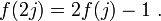 f(2j)=2f(j)-1\;.