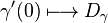 \gamma '(0)\longmapsto D_{\gamma }