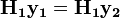 {\mathbf  {H_{1}}}{\mathbf  {y_{1}}}={\mathbf  {H_{1}}}{\mathbf  {y_{2}}}