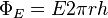 \Phi _{E}=E2\pi rh