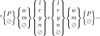 ^{*}{\begin{Bmatrix}P\\\oslash \end{Bmatrix}}{\begin{Bmatrix}w\\m\\\oslash \end{Bmatrix}}{\begin{Bmatrix}l\\r\\y\\n\\\oslash \end{Bmatrix}}e{\begin{Bmatrix}l\\r\\y\\n\\\oslash \end{Bmatrix}}{\begin{Bmatrix}w\\m\\\oslash \end{Bmatrix}}{\begin{Bmatrix}P\\\oslash \end{Bmatrix}}-