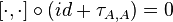 [\cdot ,\cdot ]\circ (id+\tau _{{A,A}})=0