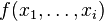 f(x_{1},\dots ,x_{i})