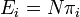 E_{i}=N\pi _{i}