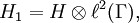 H_{1}=H\otimes \ell ^{2}(\Gamma ),