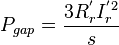 P_{{gap}}={\frac  {3R_{r}^{{'}}I_{r}^{{'2}}}{s}}