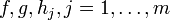 f,g,h_{j},j=1,\ldots ,m