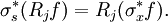 \sigma _{s}^{*}(R_{j}f)=R_{j}(\sigma _{x}^{*}f).